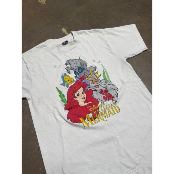 Vintage Disney The Little Mermaid T-Shirt Ariel Ursula King Triton Sebastian 90s - Picture 10 of 11